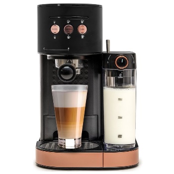 blumill koffiemachine met melkschuimer zwartrose